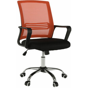 TEMPO KONDELA Kancelárska stolička APOLO NEW, oranžová/ čierna