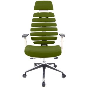 MERCURY kancelárska stolička FISH BONES PDH šedý plast, 26-66 zelená, 3D podrúčky
