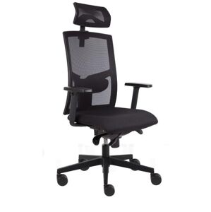 ALBA kancelárska stolička GAME ŠÉF, T-synchro, sedák čierna koženka